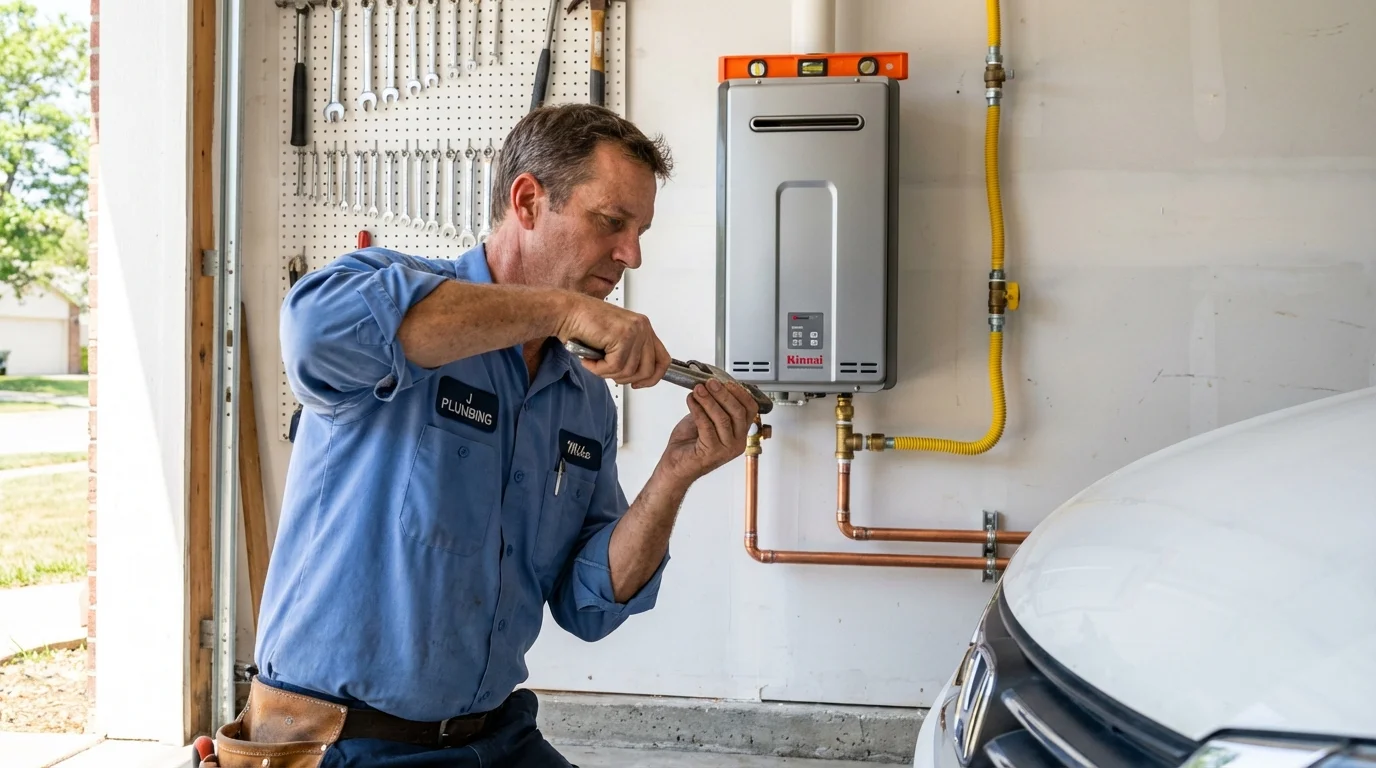 Tankless water heater installation by a Johns Plumbing LLC plumber in Prospect
